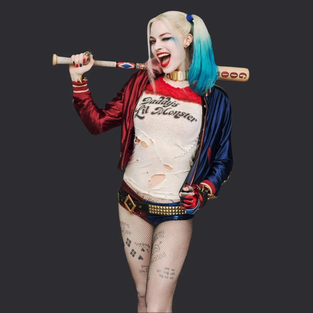 Harley Quinn Red Leather Jacket